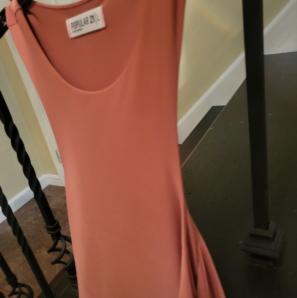 Rust colored midi length tank dress. NWT. Size Large - Picture 4 of 7